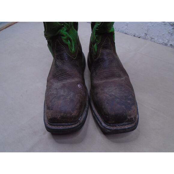 Ariat Men's 13D Rebar Flex Western VentTEK Brown Green Composite Toe Work Boots - Picture 2 of 11